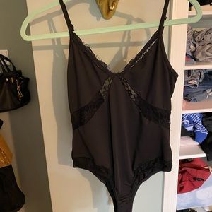 Forever 21 Black Lacy Bodysuit